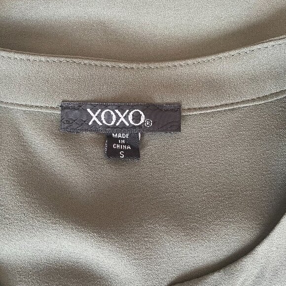 XOXO Olive Green Knee-Length Sleeveless Dress, Size S EUC - Picture 7 of 9